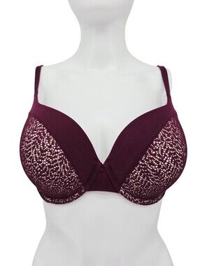 Victoria's Secret Perfect Shape Lace Bra Wine 32DDD
